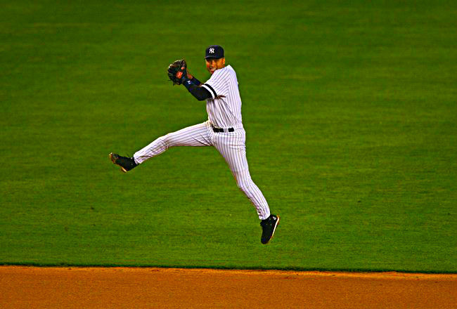 Derek Jeter jump throw